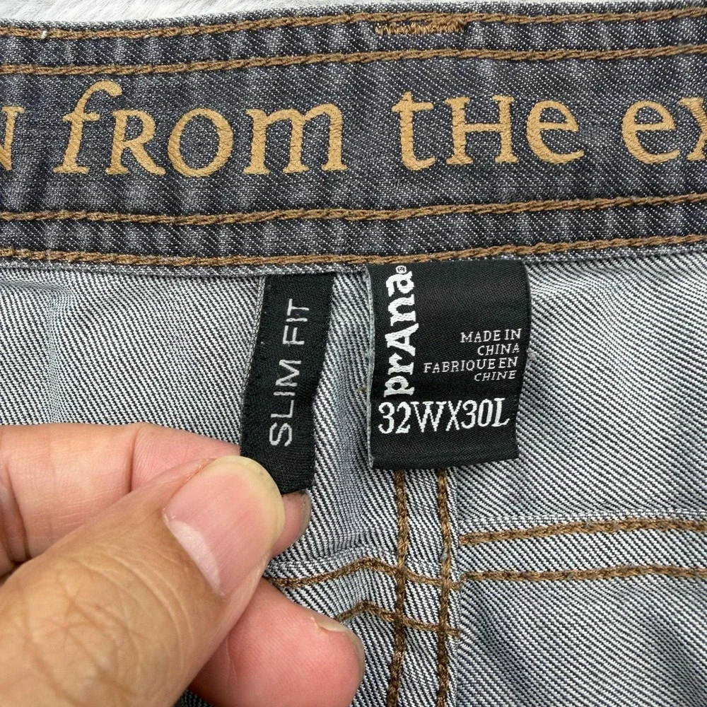 PrAna Pants Mens 32 X 30 Gray Chino Slim Stretch Cotton Polyester Spandex